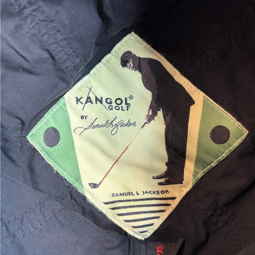 Navy “Kangol” Geometric Print Cadet Cap - RARE by Samuel L Jackson Golf‎ NWOT